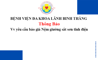 Thông báo Vv yêu cầu báo giá Nệm giường sắt sơn tĩnh điện